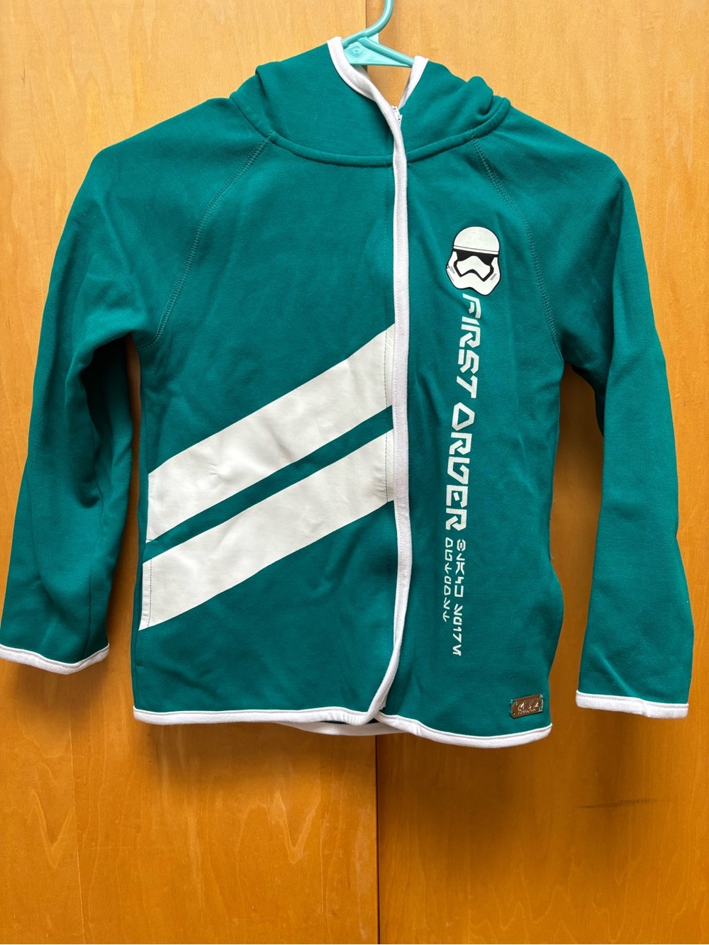 Star Wars Teal and White Kids First Order Hooded Jacket